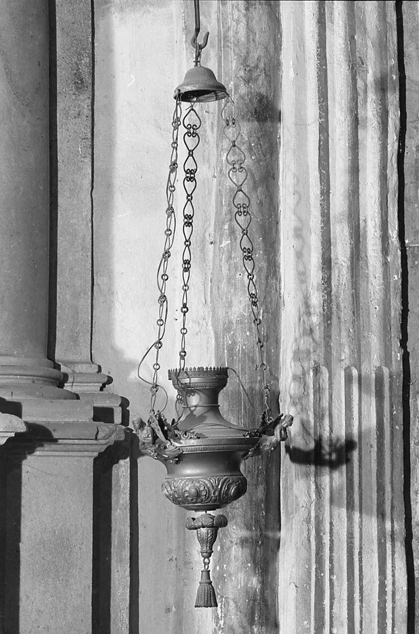 lampada pensile, coppia - bottega italiana (inizio sec. XX)