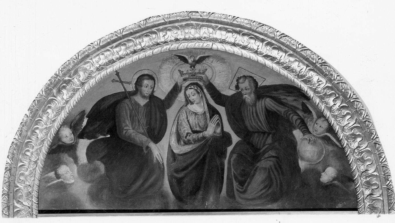 incoronazione di Maria Vergine (dipinto, opera isolata) - ambito piemontese (fine/inizio secc. XVI/ XVII)