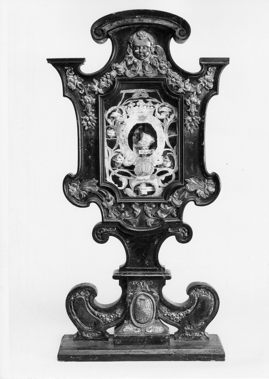 reliquiario - a tabella, coppia - bottega lombardo-piemontese (ultimo quarto sec. XVII)