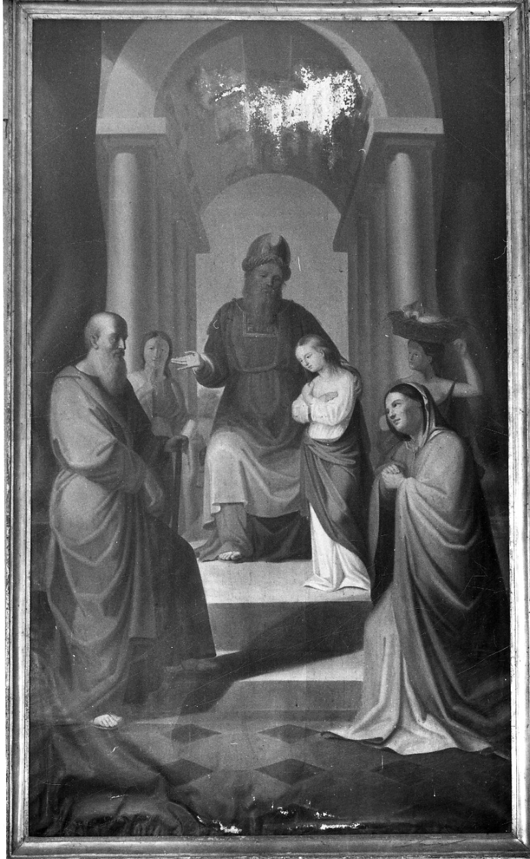 presentazione di Maria Vergine al tempio (dipinto, opera isolata) di Vinaj Andrea (secondo quarto sec. XIX)