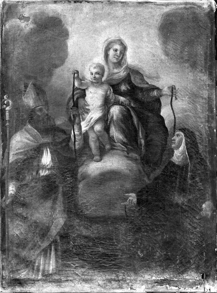 Madonna della cintola e santi (dipinto, opera isolata) - ambito piemontese (metà sec. XVIII)