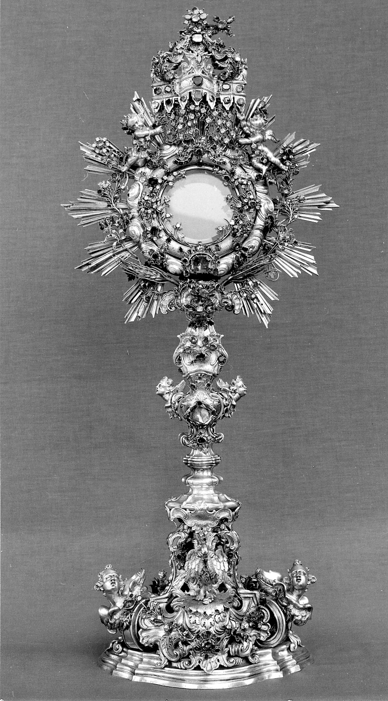 ostensorio - a raggiera, opera isolata - bottega piemontese (primo quarto sec. XVIII)
