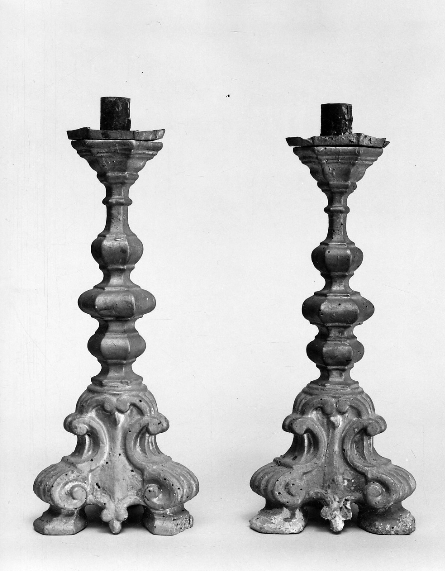 candeliere, serie - bottega piemontese (inizio sec. XVIII)