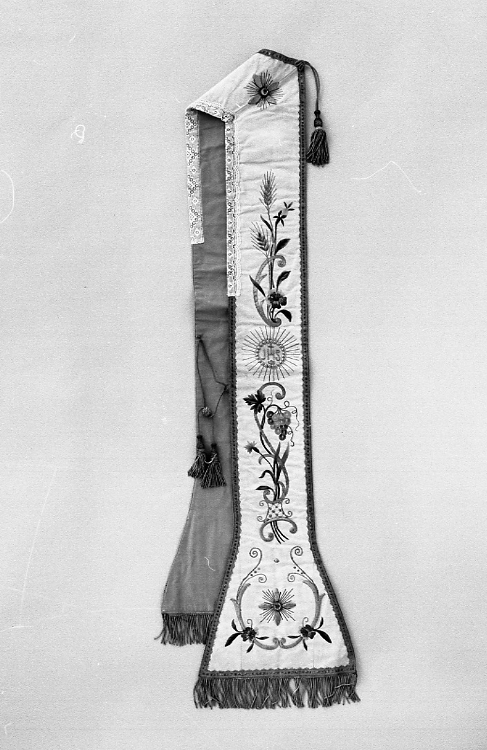 stola, opera isolata - manifattura piemontese (fine sec. XIX)