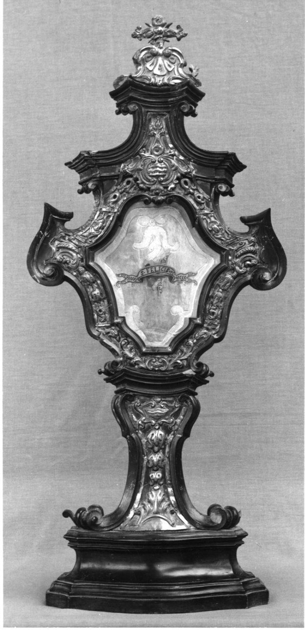 reliquiario - a ostensorio, serie - bottega piemontese (prima metà sec. XVIII)