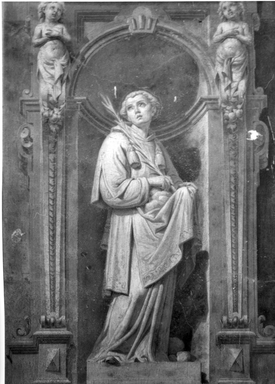Santo Stefano (decorazione pittorica, elemento d'insieme) di Borgna Giovanni detto Netu (fine sec. XIX)