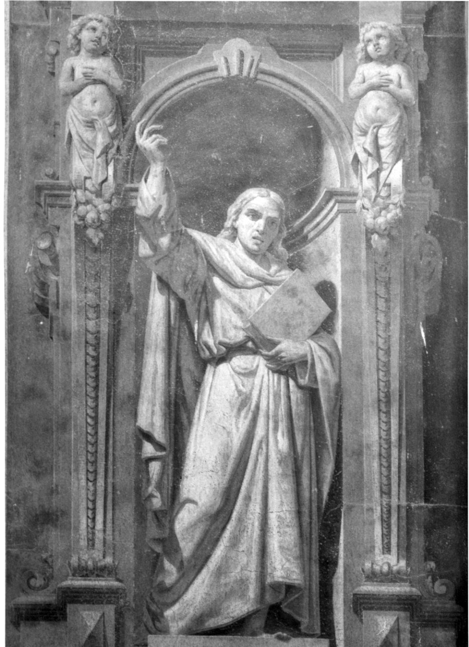 San Giovanni Evangelista (decorazione pittorica, elemento d'insieme) di Borgna Giovanni detto Netu (fine sec. XIX)