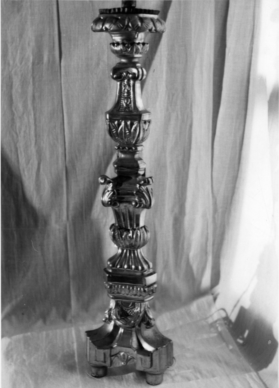 candelabro, serie - bottega cuneese (metà, seconda metà sec. XVIII, sec. XIX)