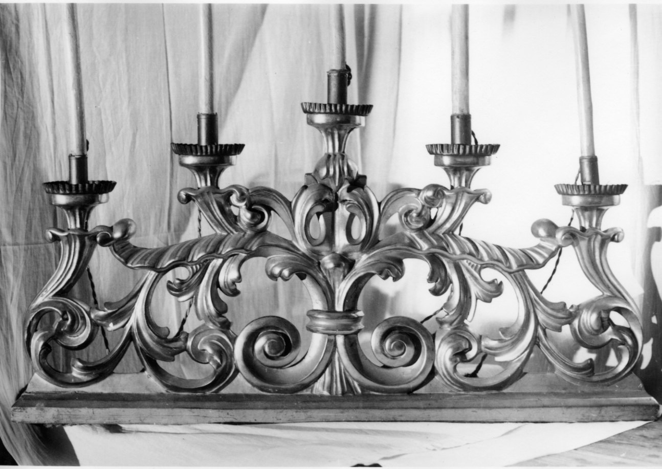 candelabro, serie - bottega cuneese (seconda metà sec. XIX)