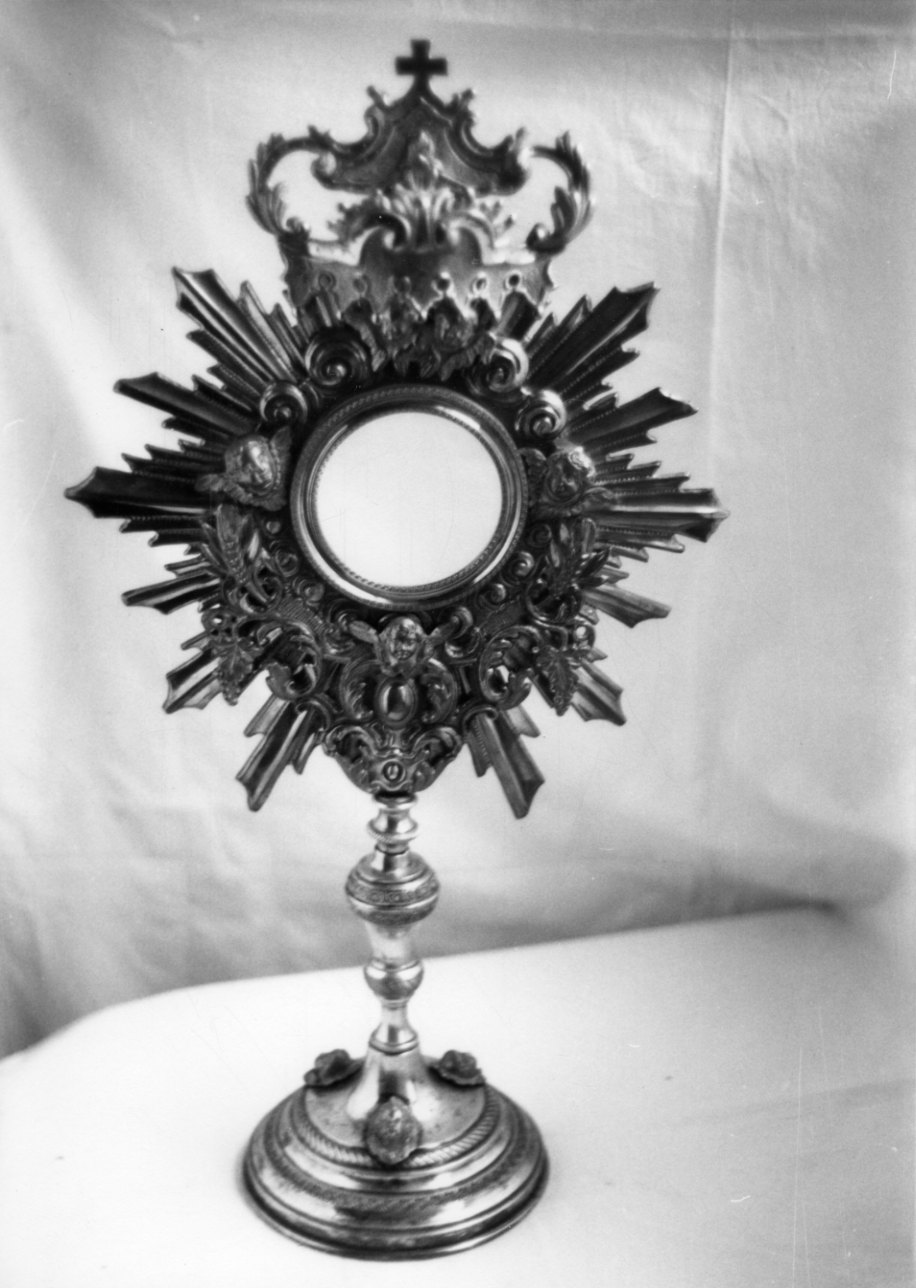 ostensorio - a raggiera, opera isolata - bottega cuneese (fine sec. XIX)