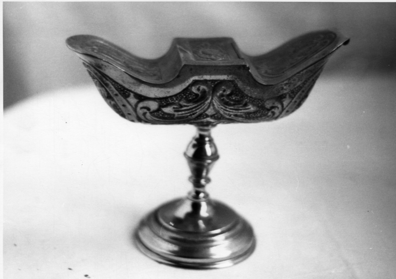 navicella portaincenso, opera isolata - bottega cuneese (fine sec. XIX)