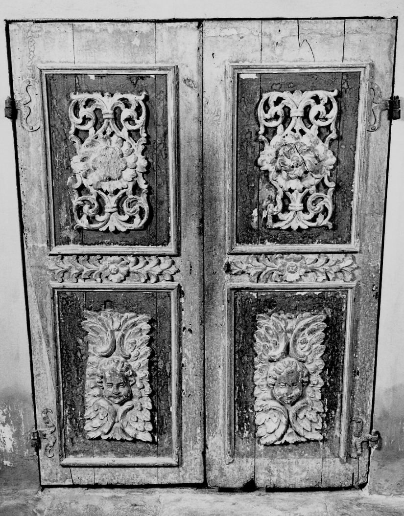 armadio - a muro, opera isolata - bottega biellese (seconda metà sec. XVII)