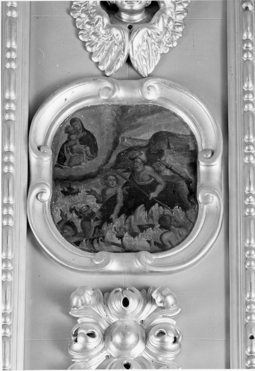 Intervento della Madonna (dipinto, insieme) - ambito piemontese (seconda metà sec. XVII)