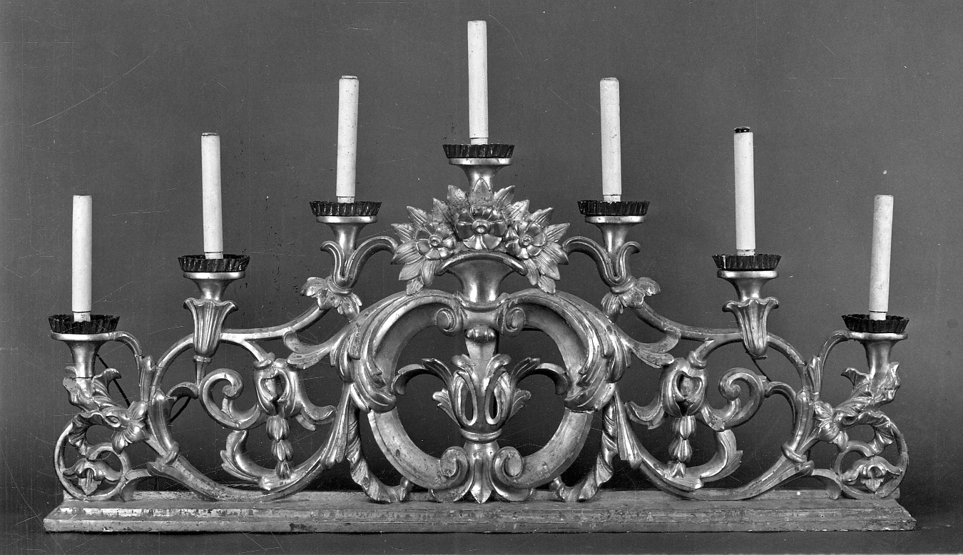 candelabro, opera isolata - bottega piemontese (prima metà sec. XVIII)