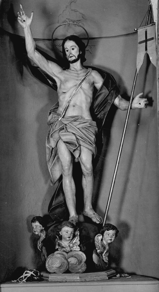 Cristo risorto (statua, opera isolata) di Perucca Ignazio (metà sec. XVIII)