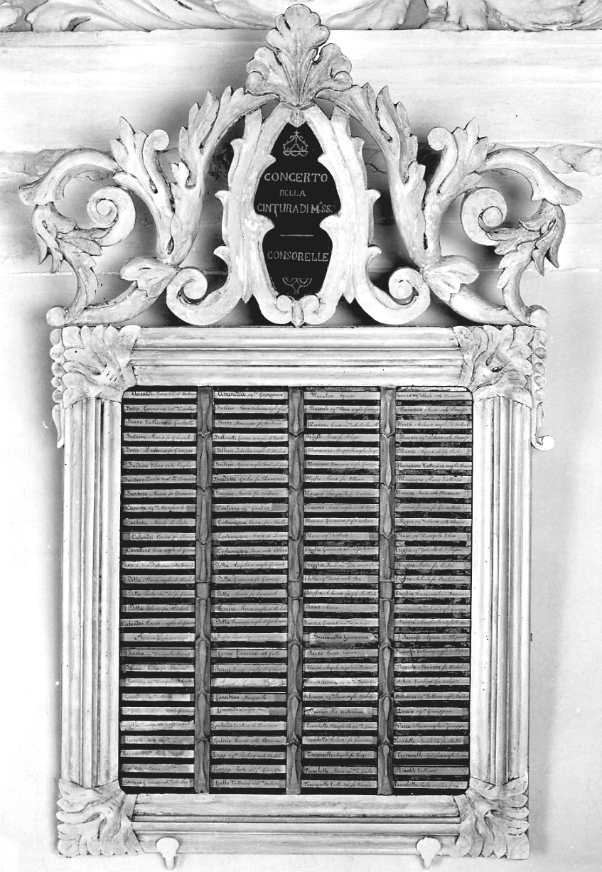 tabella di confraternita, serie - bottega piemontese (prima metà sec. XVIII)