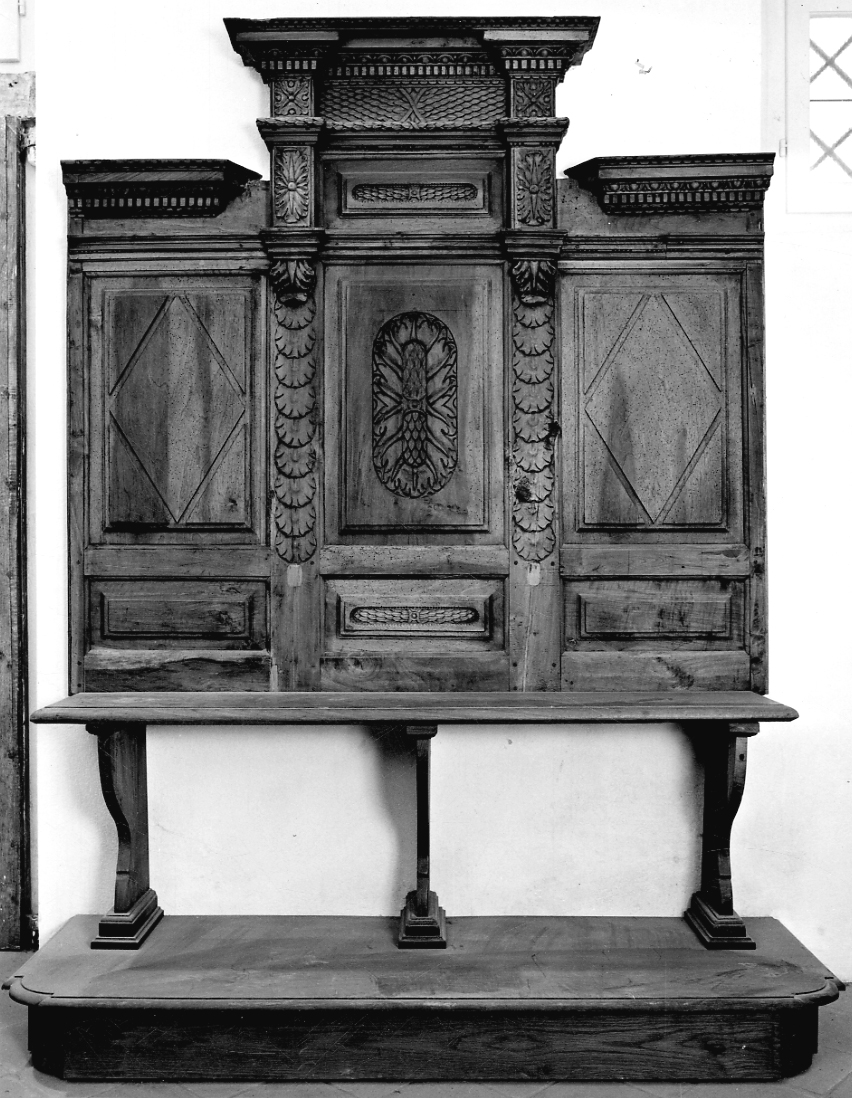 sedile, opera isolata - bottega piemontese (seconda metà sec. XVII)