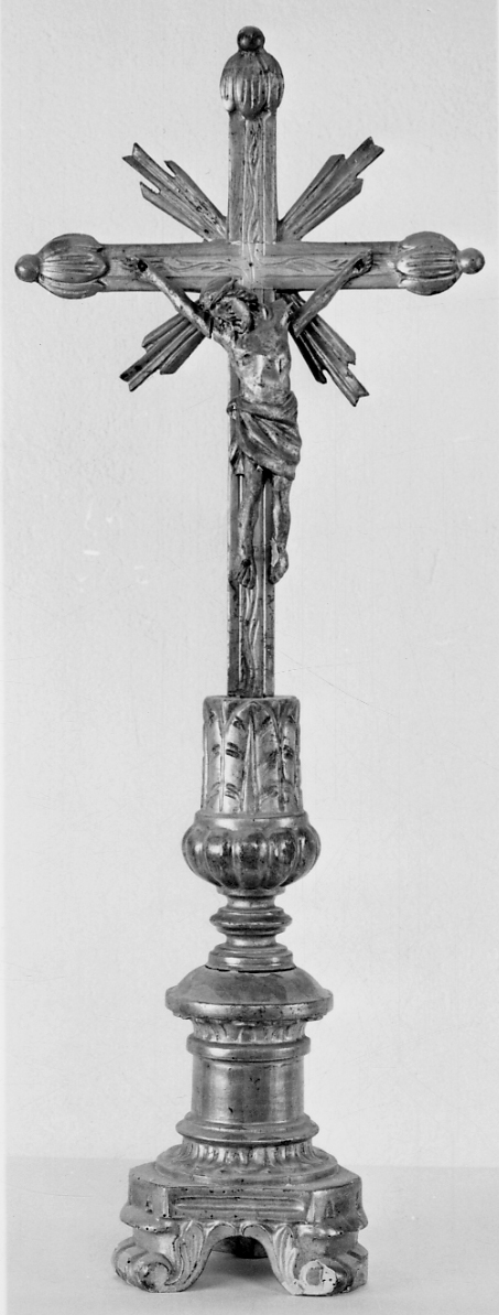 croce d'altare, opera isolata - bottega piemontese (secc. XVIII/ XIX)