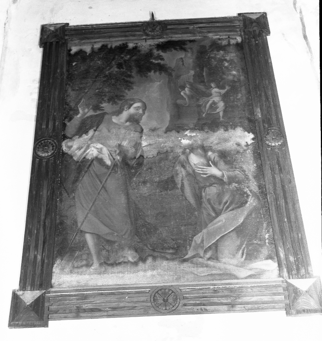apparizione di Cristo risorto a Santa Maria Maddalena (dipinto, elemento d'insieme) di Curlando Giovanni Battista (inizio sec. XVIII)