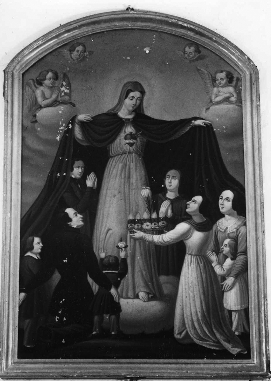 Madonna della Misericordia (dipinto, opera isolata) - ambito piemontese (sec. XIX)