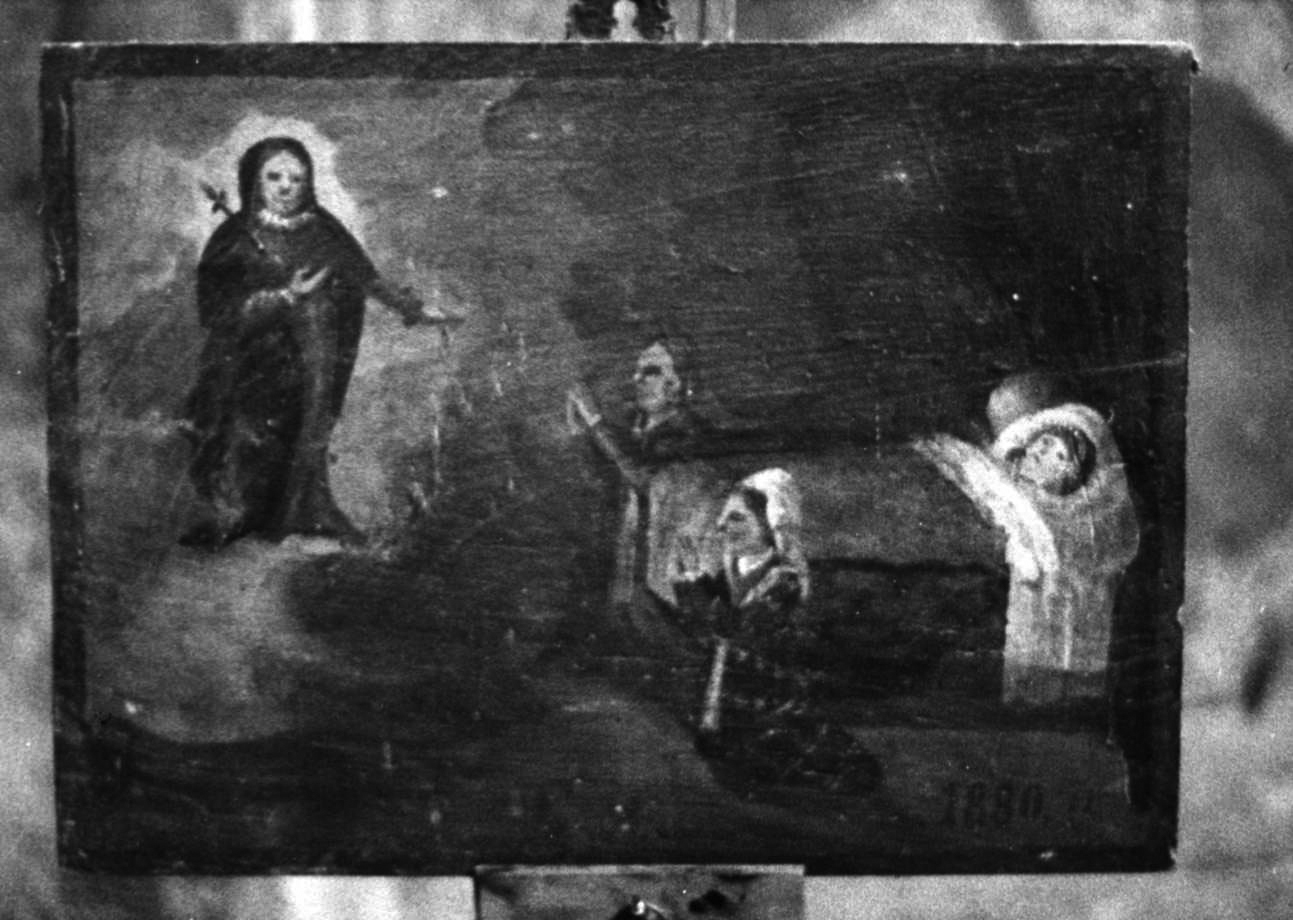 Intervento della Madonna Addolorata per guarigione (ex voto, opera isolata) - ambito cuneese (ultimo quarto sec. XIX)