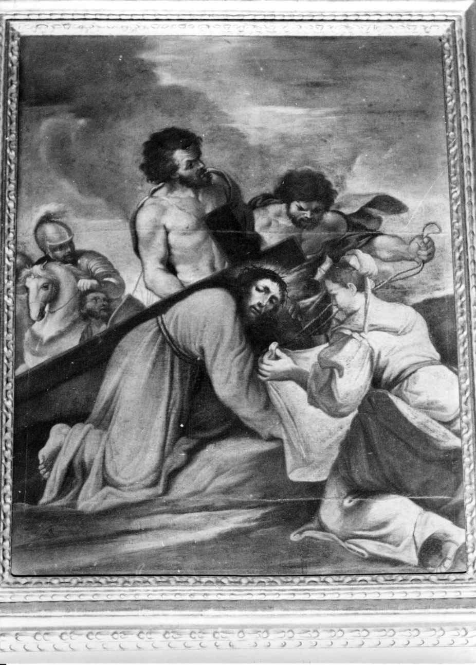 Cristo incontra la Veronica (dipinto, elemento d'insieme) - ambito cuneese (prima metà sec. XVIII)