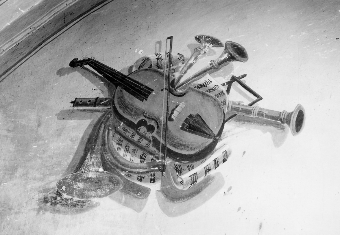 strumenti musicali (dipinto, serie) di Gauteri Francesco, Gauteri Luigi (prima metà sec. XIX)