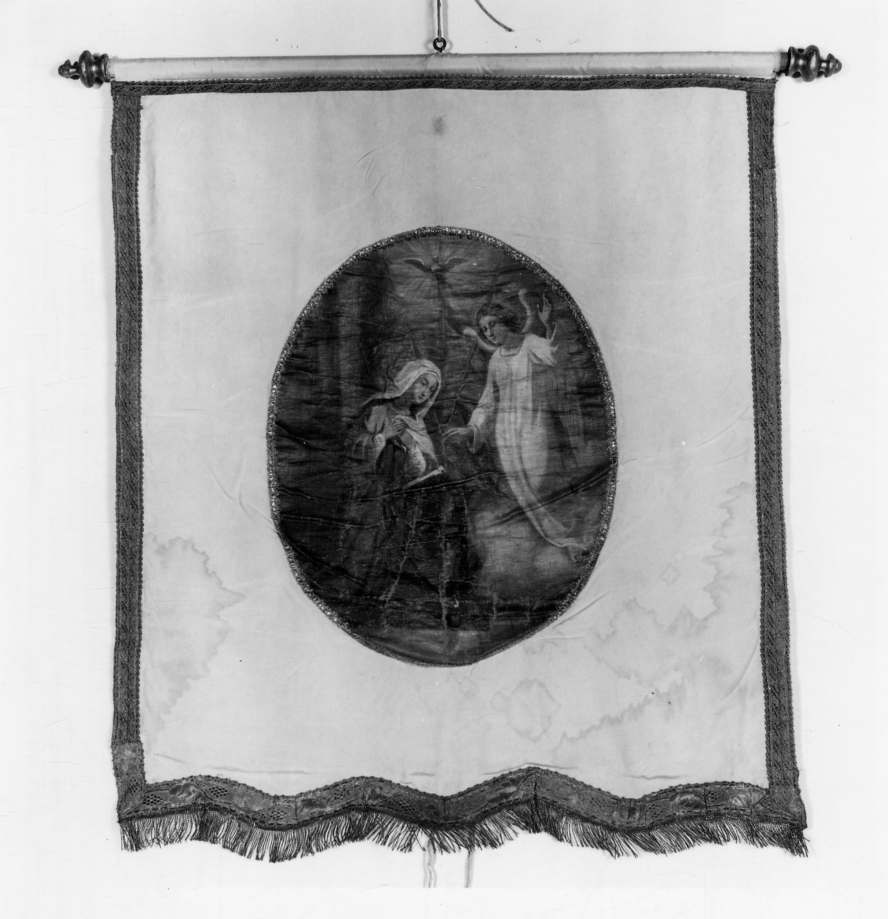 stendardo processionale, insieme - manifattura piemontese (seconda metà sec. XIX)