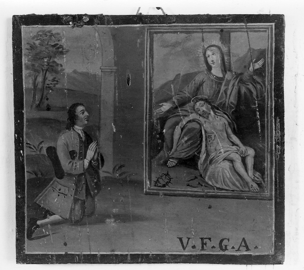 Intervento della Madonna Addolorata (ex voto, opera isolata) - ambito cuneese (sec. XVIII)