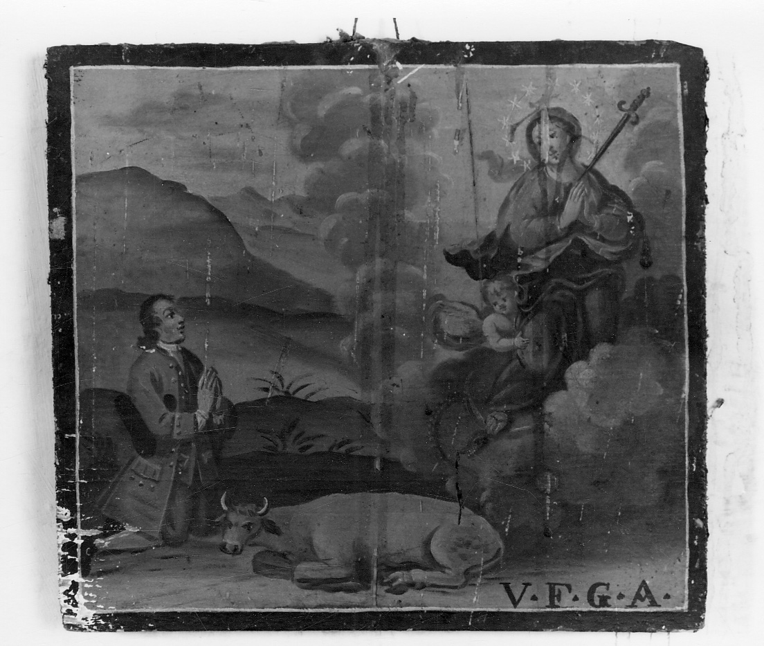 Intervento della Madonna Addolorata per protezione (ex voto, opera isolata) - ambito cuneese (sec. XVIII)