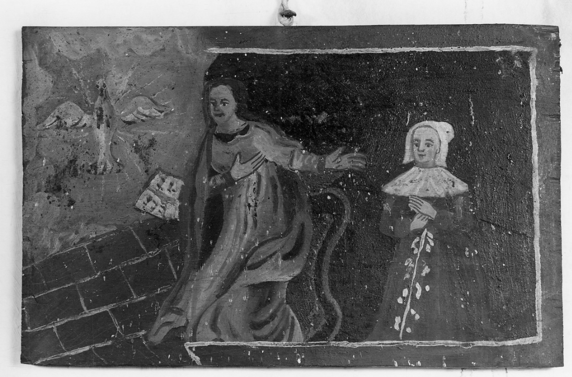 Intervento della Madonna Annunciata per protezione (ex voto, opera isolata) - ambito cuneese (sec. XVIII)