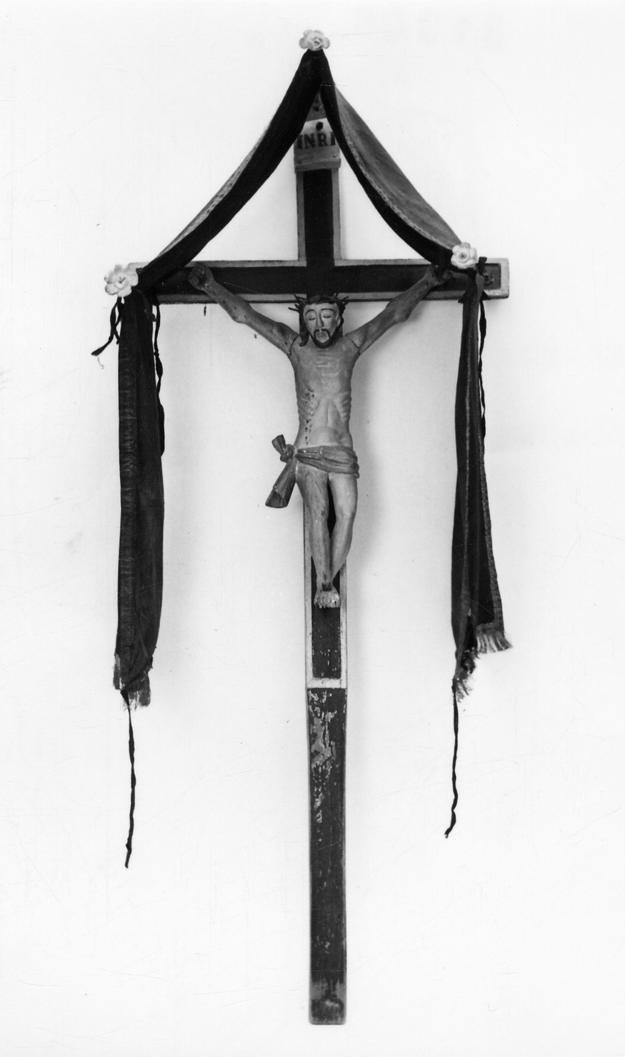 Cristo crocifisso (croce processionale, opera isolata) - bottega piemontese (sec. XVIII)