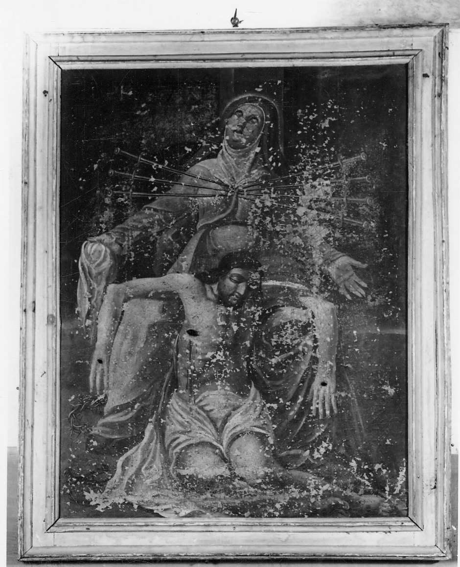 Madonna Addolorata con Cristo morto (dipinto, opera isolata) - ambito piemontese (sec. XVII)