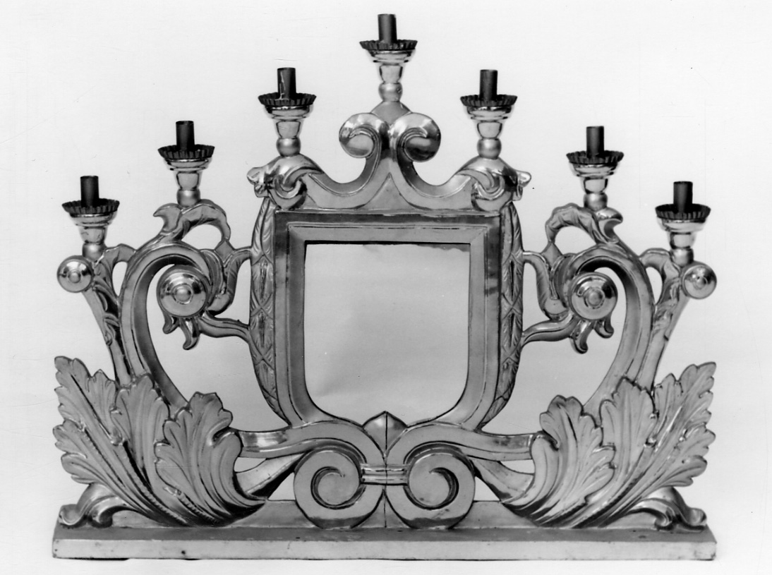 candelabro, serie - bottega piemontese (prima metà sec. XIX)