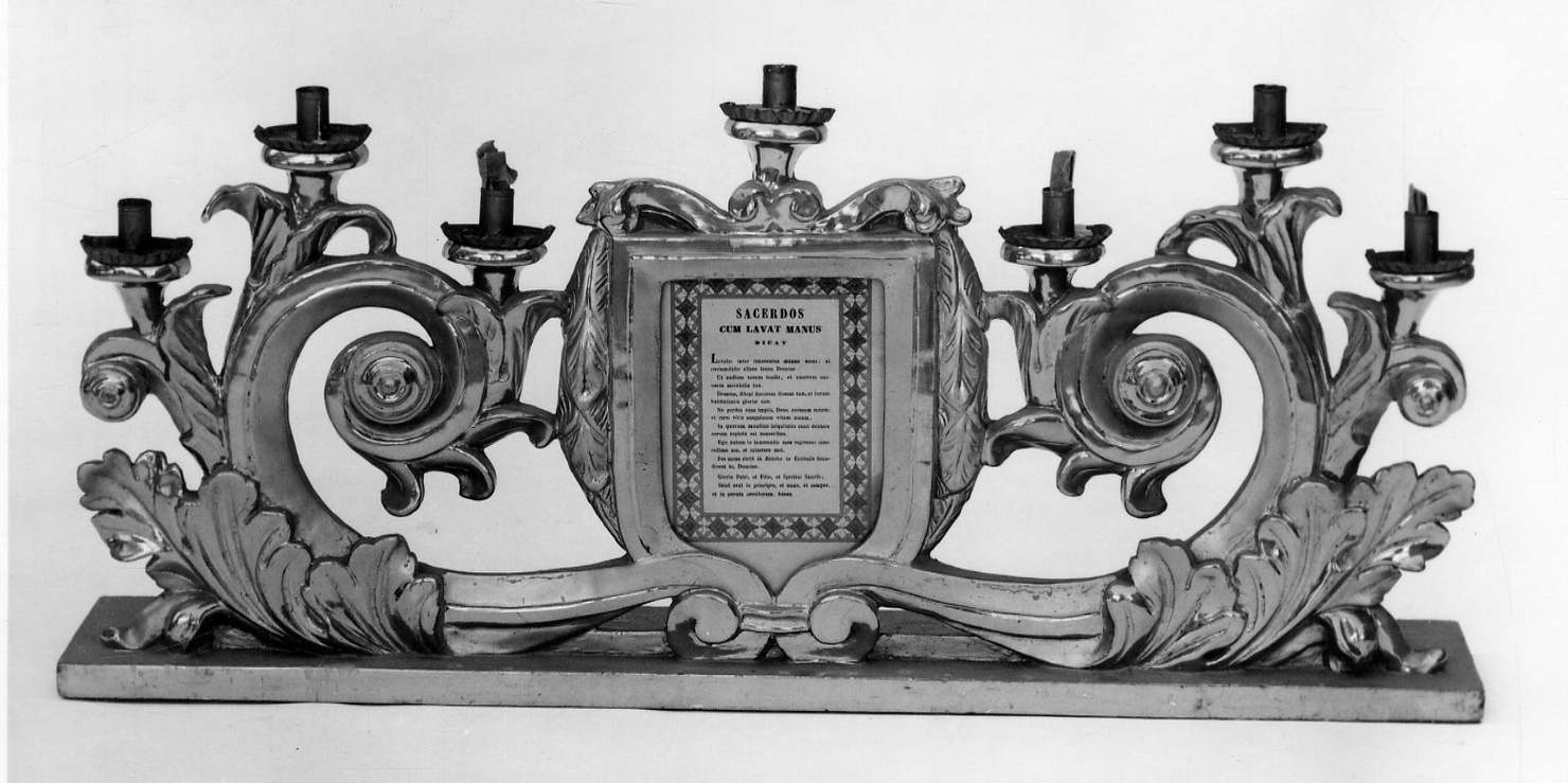 candelabro, serie - bottega piemontese (prima metà sec. XIX)