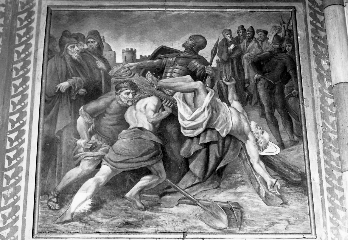 crocifissione di San Pietro (dipinto) di Stura Giovanni (secc. XIX/ XX)
