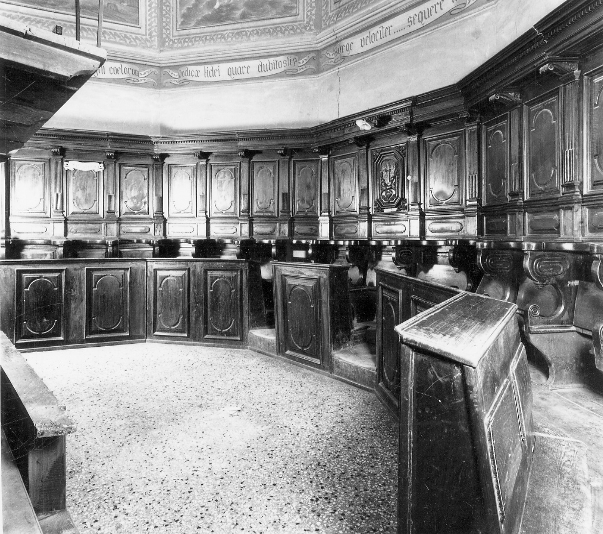 stalli del coro, opera isolata - bottega cuneese (fine sec. XVII)