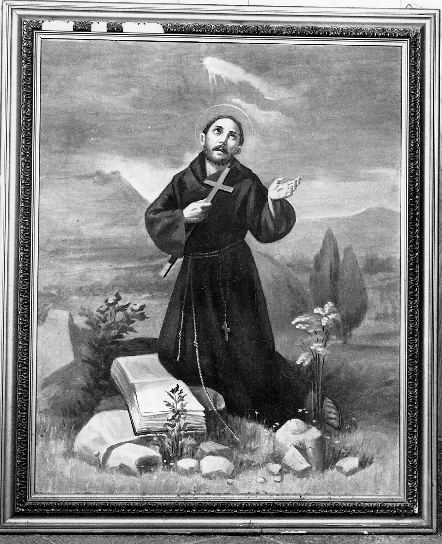 San Francesco d'Assisi in preghiera (dipinto, opera isolata) - ambito torinese (inizio sec. XX)