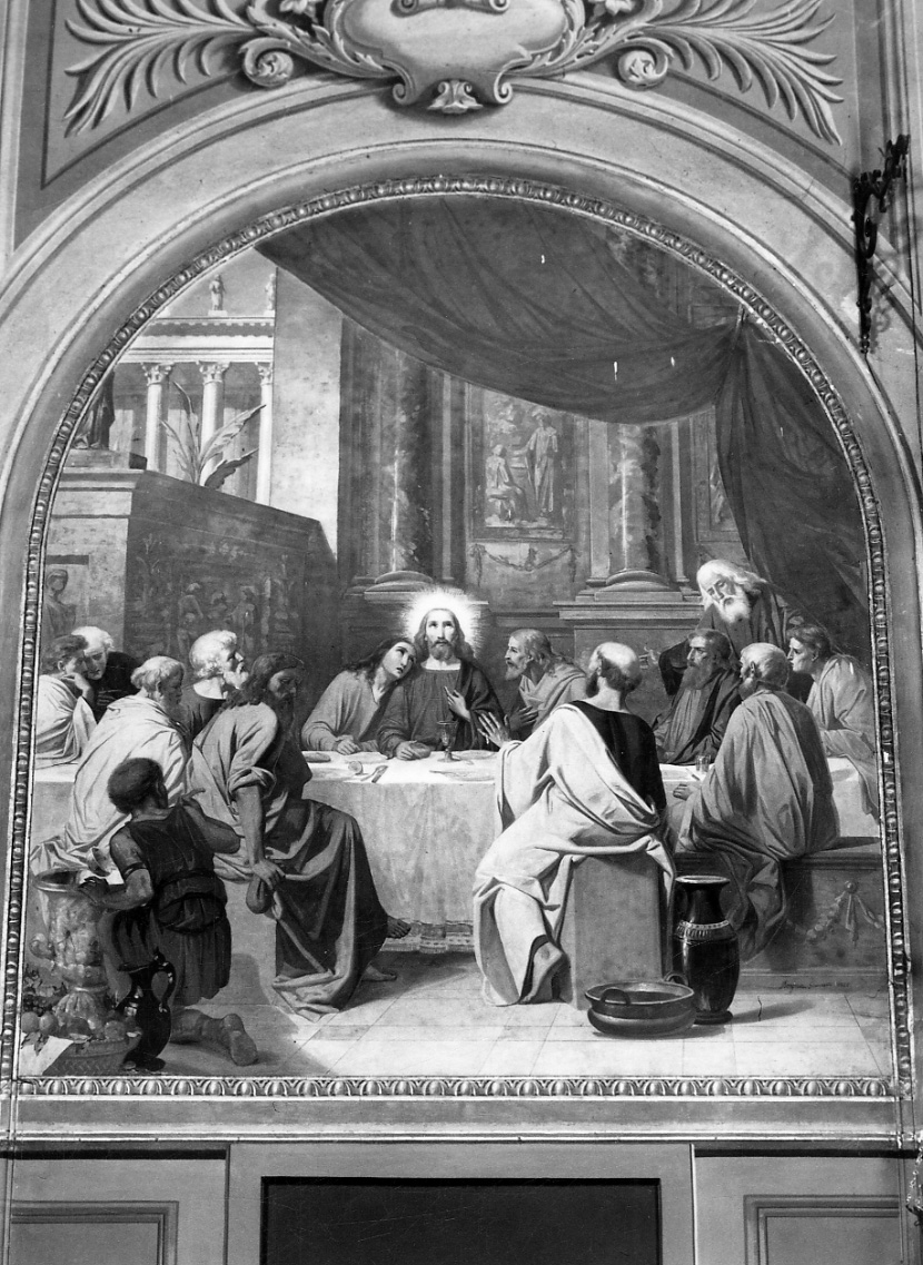 ultima cena (dipinto, elemento d'insieme) di Borgna Giovanni detto Netu, Marchino Pietro (ultimo quarto sec. XIX)