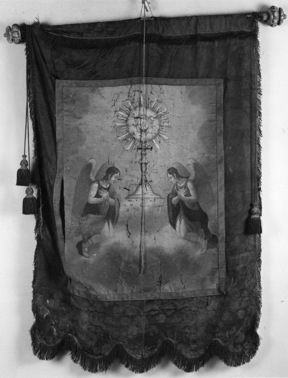 angeli adoranti (dipinto, elemento d'insieme) - ambito piemontese (metà sec. XIX)