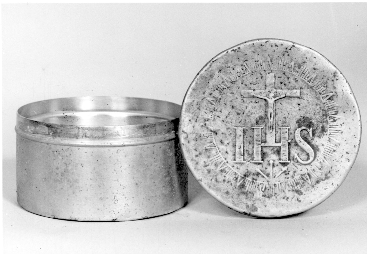 scatola per ostie, opera isolata - produzione italiana (prima metà sec. XX)