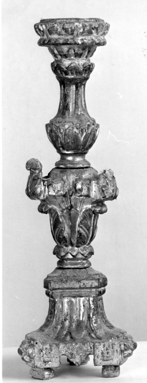 candelabro, serie - bottega piemontese (seconda metà sec. XVIII)