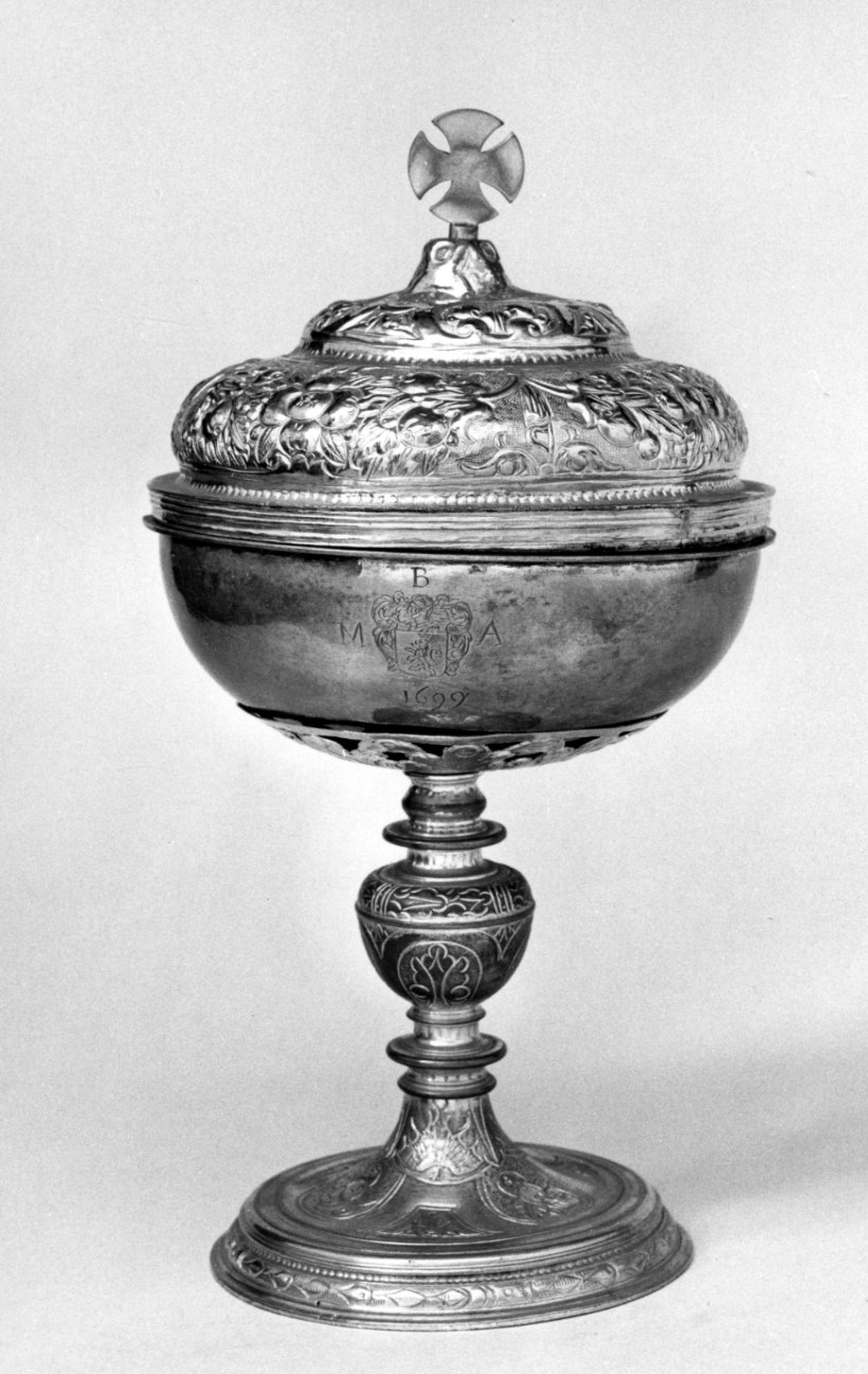 pisside, opera isolata - bottega piemontese (fine sec. XVII)