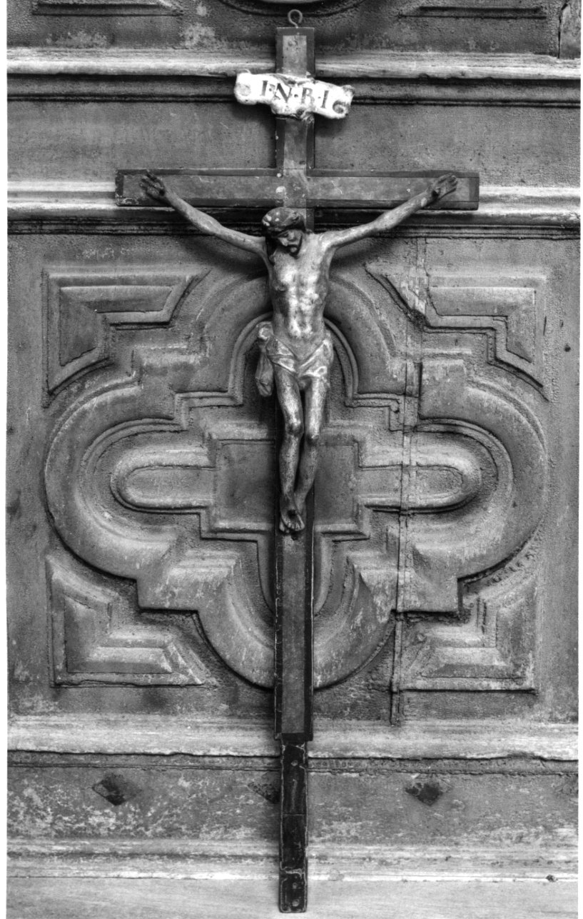 Cristo crocifisso (croce processionale, insieme) - bottega piemontese (sec. XVII)