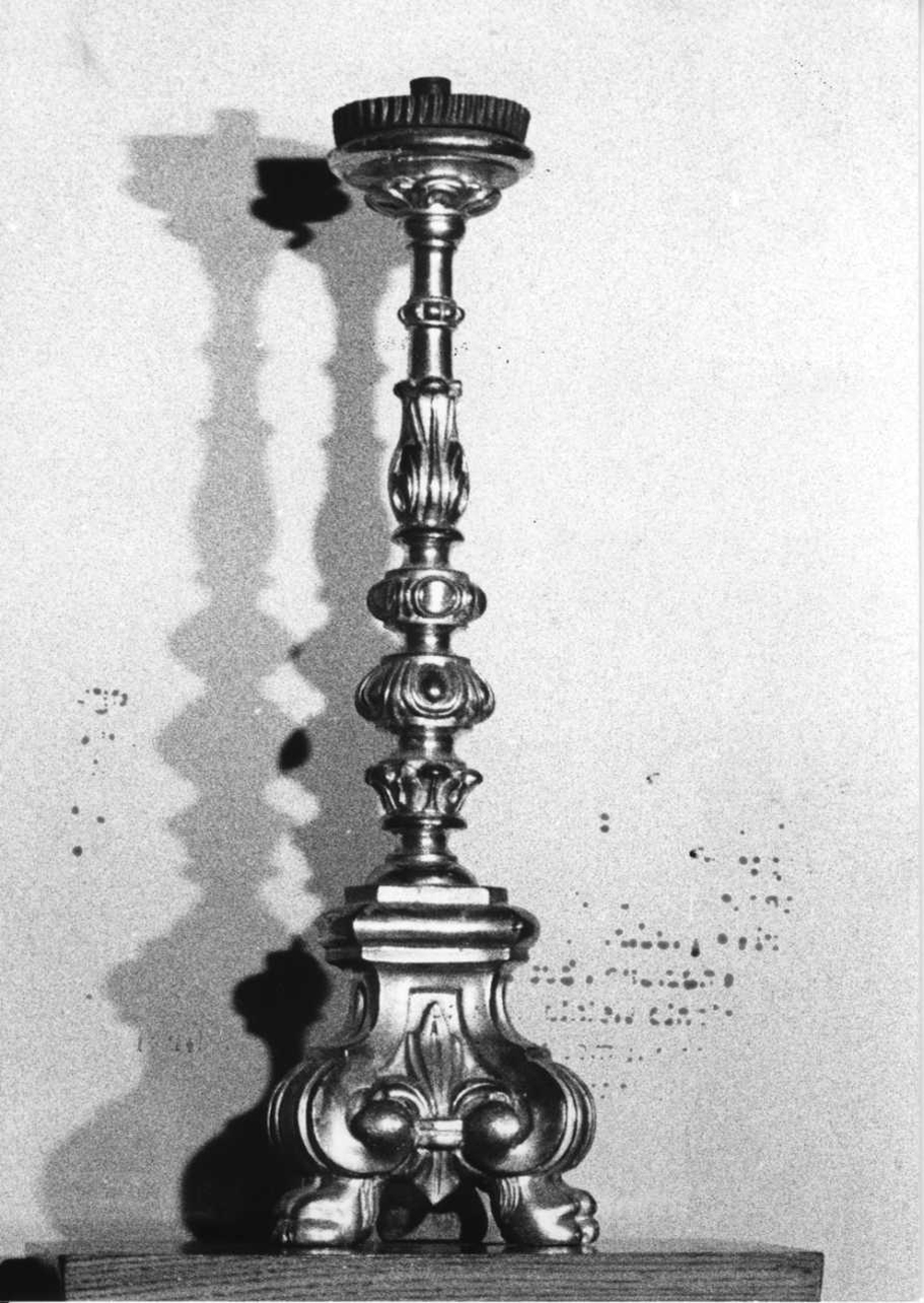 candeliere, serie - bottega piemontese (ultimo quarto sec. XIX)