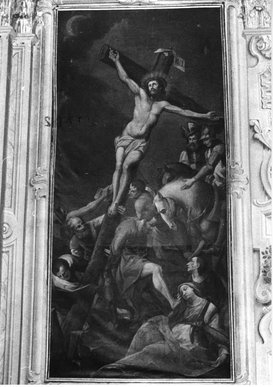 elevazione della croce (dipinto, opera isolata) di Taricco Sebastiano (maniera) (metà sec. XVIII)