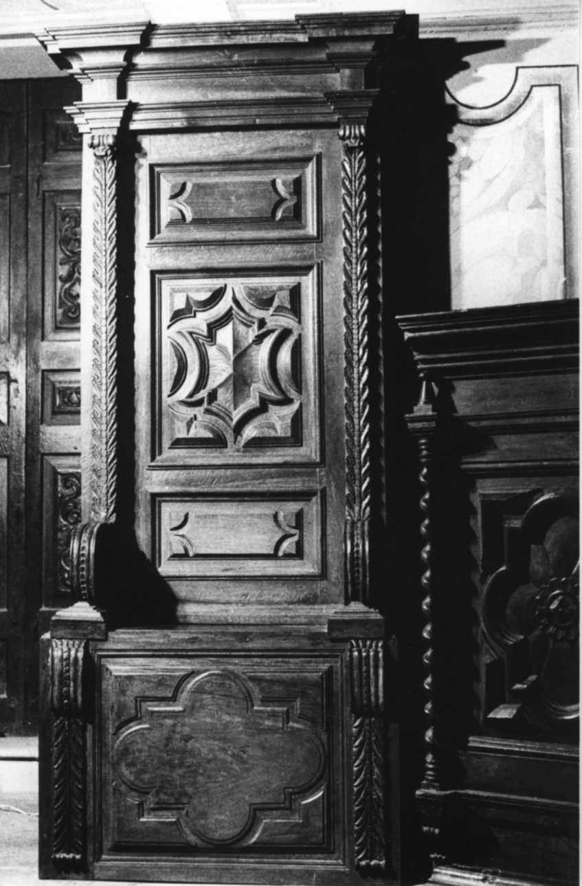 cattedra episcopale, opera isolata - bottega piemontese (ultimo quarto sec. XVII)