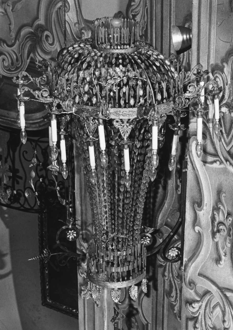 lampadario - a bracci, serie - bottega piemontese (inizio sec. XIX)