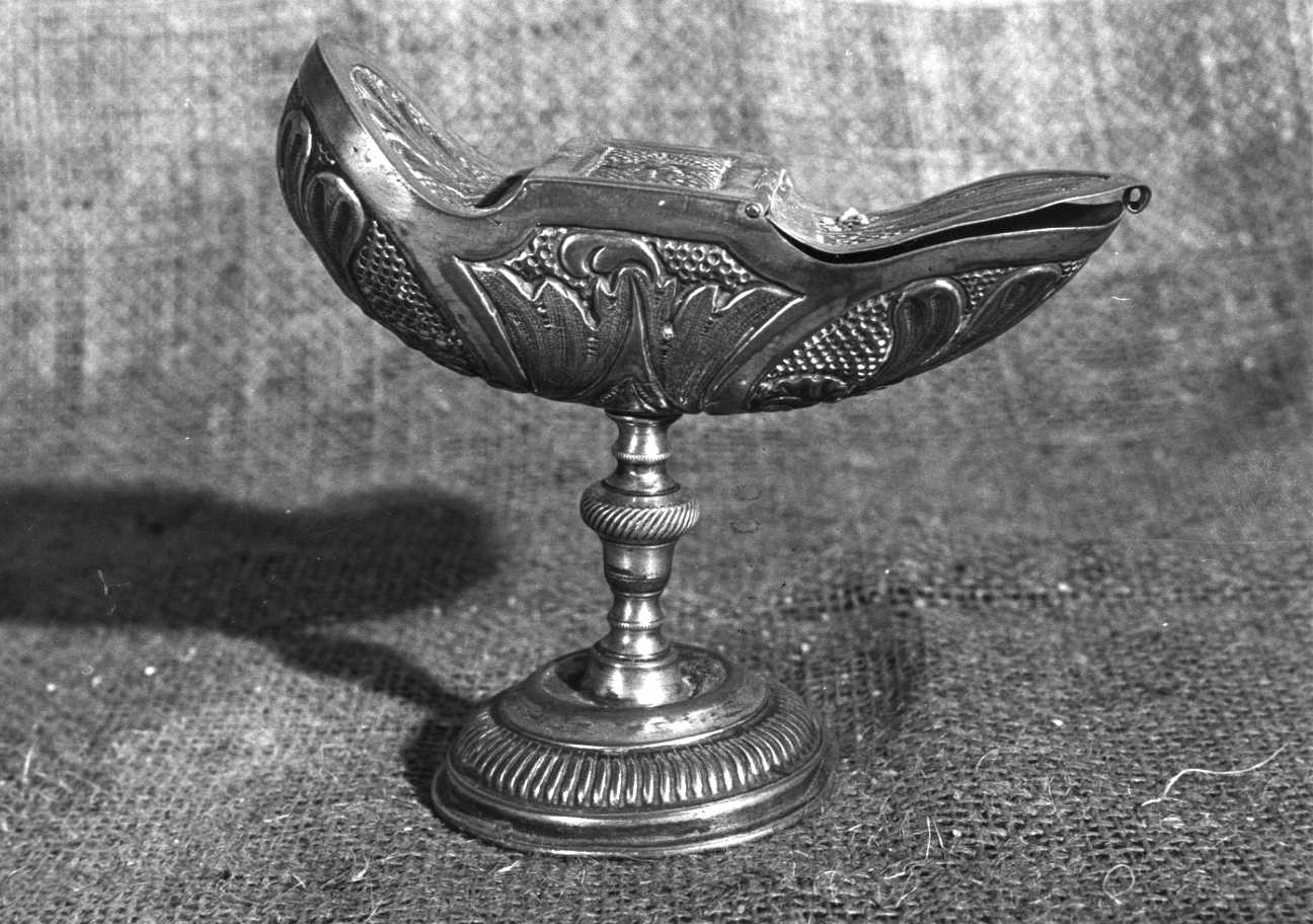 navicella portaincenso, opera isolata - bottega piemontese (fine/inizio secc. XIX/ XX)