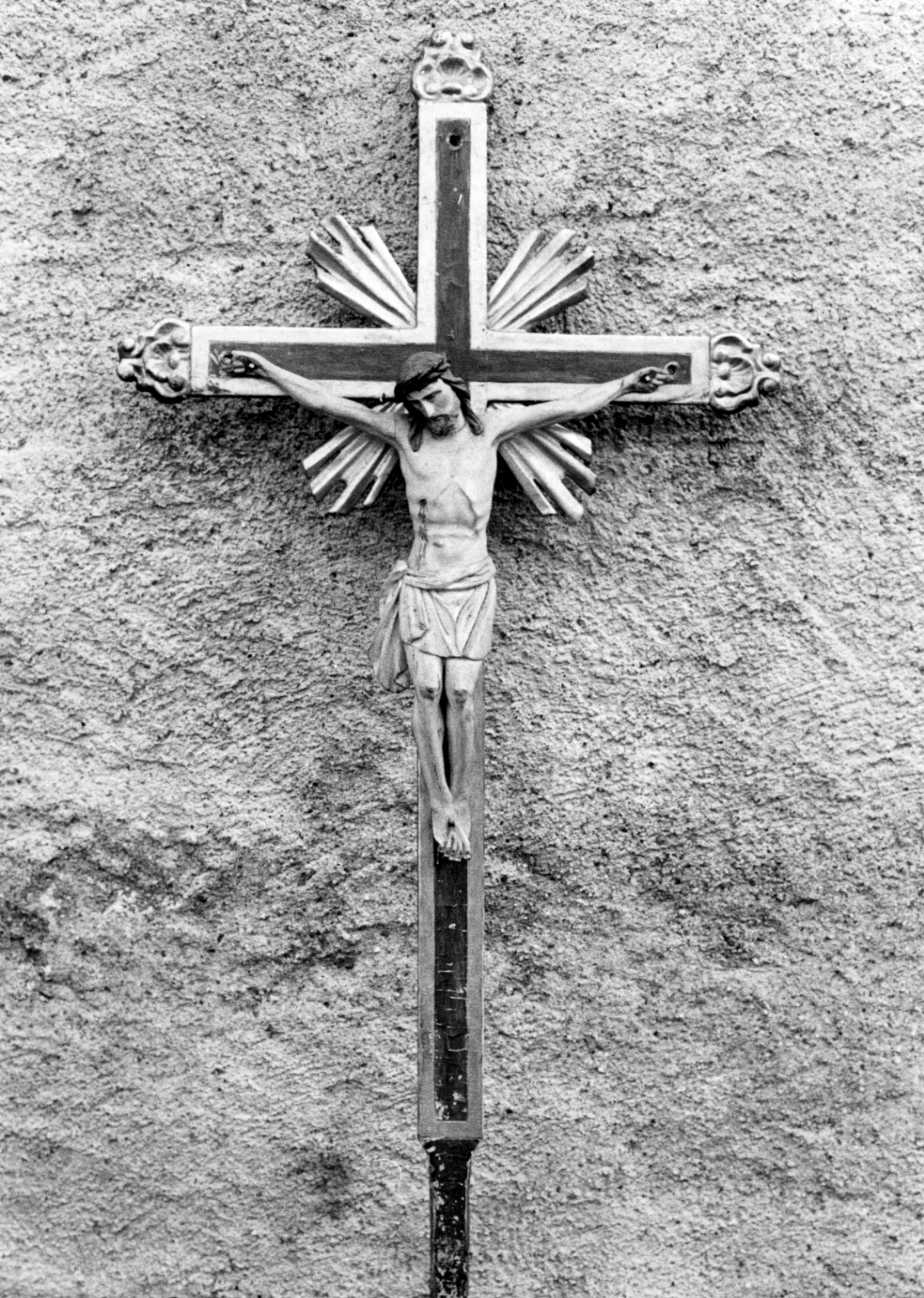 Cristo crocifisso (croce d'altare, opera isolata) - bottega piemontese (metà sec. XVIII, sec. XIX)